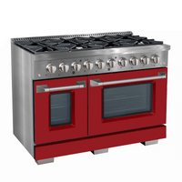 Ancona 6.7 Cu. Ft. Dual Fuel Double Oven Convection Range - AN-2348SSRD | Cuisinière hybride Ancona de 6,7 pi3 à convection à double four AN-2348SSRD | D77GP4HE