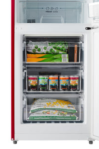 iio 11 Cu. Ft. Bottom-Freezer Retro Refrigerator - ALBR1372R-R | Réfrigérateur rétro iio de 11 pi³ à congélateur inférieur - ALBR1372R-R | D70HJUII