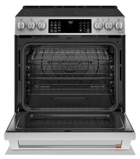 Café 30" Slide-In Radiant and Convection Electric Range - CCES700P2MS1 - Electric Range in Stainless Steel