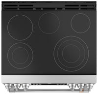 Café 30" Slide-In Radiant and Convection Electric Range - CCES700P2MS1 - Electric Range in Stainless Steel