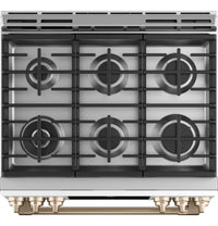 Café Slide-In Gas Range with Convection - CCGS700P4MW2 - Gas Range in Matte White