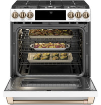 Café Slide-In Gas Range with Convection - CCGS700P4MW2 - Gas Range in Matte White