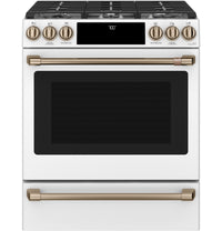 Café Slide-In Gas Range with Convection - CCGS700P4MW2 - Gas Range in Matte White