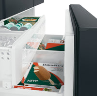 Café 23.2 Cu. Ft. French-Door Counter-Depth Refrigerator - CWE23SP3MD1 - Refrigerator in Black Matte