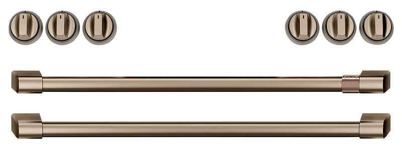 Café Electric Range Brushed Bronze Knobs and Handles Set - CXFCEHKPMBZ - Accessory Kit in Brushed Bronze