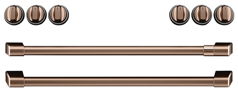 Café Electric Range Brushed Copper Knobs and Handles Set - CXFCEHKPMCU - Accessory Kit in Brushed Copper