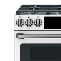 Café Gas Range Brushed Black Knobs and Handles Set - CXFCGHKPMBT - Accessory Kit in Brushed Black