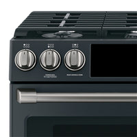Café Gas Range Brushed Black Knobs and Handles Set - CXFCGHKPMBT - Accessory Kit in Brushed Black