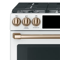 Café Gas Range Brushed Bronze Knobs and Handles Set - CXFCGHKPMBZ - Accessory Kit in Brushed Bronze