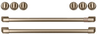 Café Gas Range Brushed Bronze Knobs and Handles Set - CXFCGHKPMBZ - Accessory Kit in Brushed Bronze
