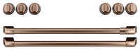 Café Gas Range Brushed Copper Knobs and Handles Set - CXFCGHKPMCU - Accessory Kit in Brushed Copper