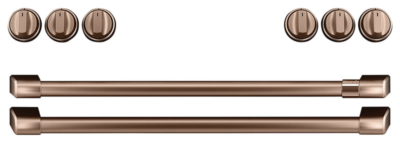Café Gas Range Brushed Copper Knobs and Handles Set - CXFCGHKPMCU - Accessory Kit in Brushed Copper
