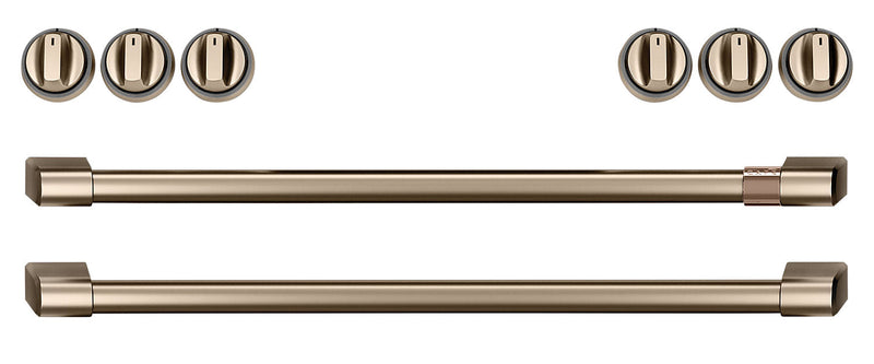 Café Induction Range Brushed Bronze Knobs and Handles Set - CXFCHHKPMBZ - Accessory Kit in Brushed Bronze