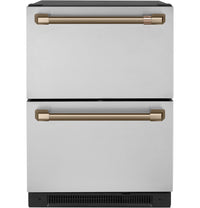 Café Dual-Drawer Refrigerator Brushed Bronze Handle Set - CXMA3H3PNBZ - Accessory Kit in Brushed Bronze 
