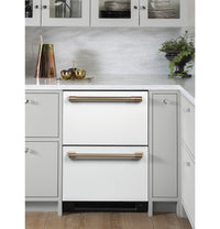 Café Dual-Drawer Refrigerator Brushed Bronze Handle Set - CXMA3H3PNBZ - Accessory Kit in Brushed Bronze 