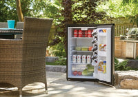 Danby 4.4 Cu. Ft. Outdoor Compact Refrigerator – DAR044A6BSLDBO - Refrigerator in Stainless Steel and Black