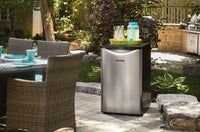 Danby 4.4 Cu. Ft. Outdoor Compact Refrigerator – DAR044A6BSLDBO - Refrigerator in Stainless Steel and Black