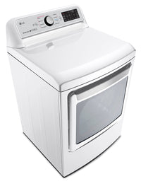 LG 7.3 Cu.Ft. Electric Smart Dryer with TurboSteam® - DLEX7250W - Dryer in White