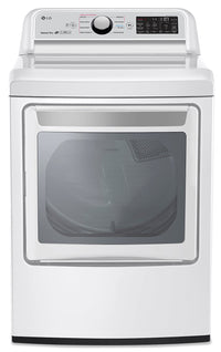 LG 7.3 Cu.Ft. Electric Smart Dryer with TurboSteam® - DLEX7250W - Dryer in White