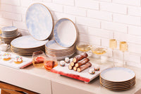 Coup 16-Piece Dinnerware Set - Blue Yellow | Service de vaisselle Coup 16 pièces - bleu et jaune | D87E7ZB2