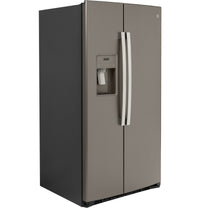 GE 25.2 Cu. Ft. Side-by-Side Refrigerator - GSS25IMNES - Refrigerator in Fingerprint Resistant Slate