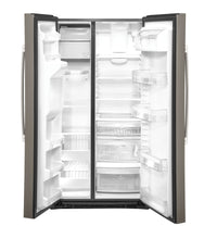 GE 21.8 Cu. Ft. Counter-Depth Side-by-Side Refrigerator - GZS22IMNES - Refrigerator in Fingerprint Resistant Slate
