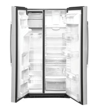 GE 21.8 Cu. Ft. Counter-Depth Side-by-Side Refrigerator - GZS22IYNFS - Refrigerator in Fingerprint Resistant Stainless Steel 