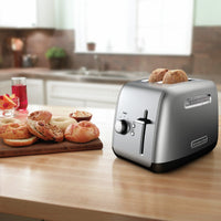 KitchenAid Two-Slice Toaster with 5 Shade Settings- KMT2115CU - Toaster in Contour Silver