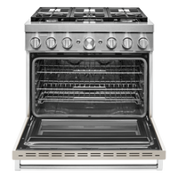 KitchenAid 36" Smart Commercial-Style Gas Range - KFGC506JMH|Cuisinière à gaz intelligente KitchenAid de 36 po de style commercial - KFGC506JMH|KFGC506H