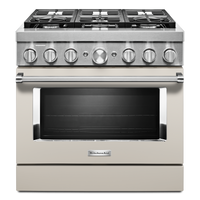 KitchenAid 36" Smart Commercial-Style Dual Fuel Range - KFDC506JMH|Cuisinière hybride intelligente KitchenAid de 36 po de style commercial - KFDC506JMH|KFDC506H
