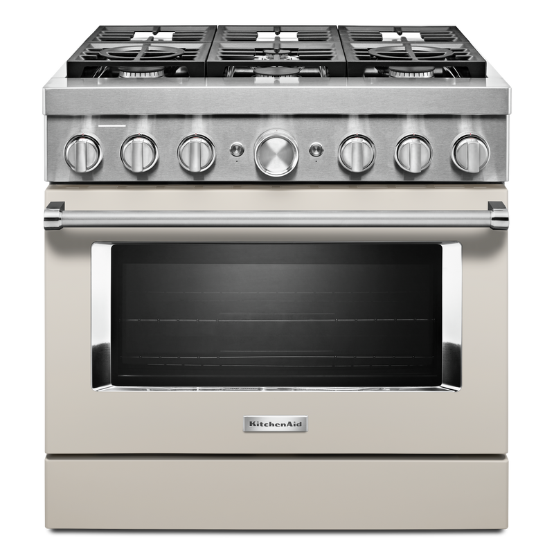 KitchenAid 36" Smart Commercial-Style Dual Fuel Range - KFDC506JMH|Cuisinière hybride intelligente KitchenAid de 36 po de style commercial - KFDC506JMH|KFDC506H