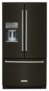 KitchenAid 26.8 Cu. Ft. French Door Refrigerator - KRFF507HBS - Refrigerator in Black Stainless Steel with PrintShield™ Finish