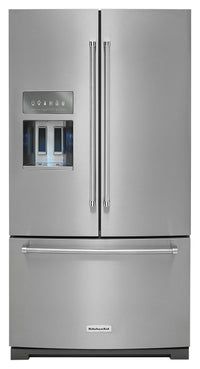 KitchenAid 26.8 Cu. Ft. French Door Refrigerator - KRFF507HPS - Refrigerator in Stainless Steel with PrintShield™ Finish