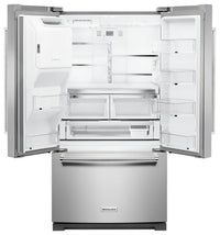 KitchenAid 26.8 Cu. Ft. French Door Refrigerator - KRFF507HPS - Refrigerator in Stainless Steel with PrintShield™ Finish