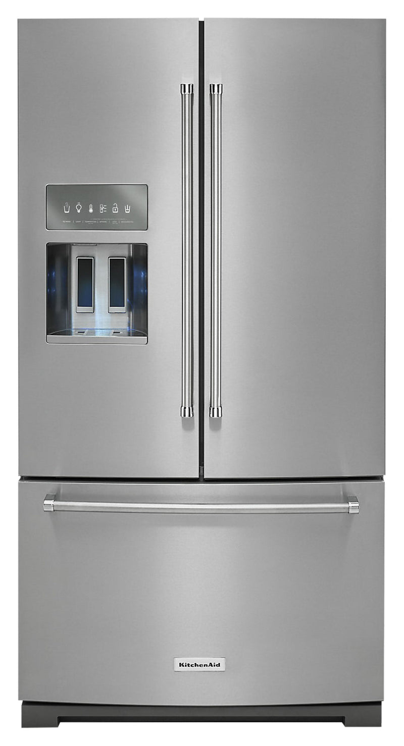 KitchenAid 26.8 Cu. Ft. French Door Refrigerator - KRFF507HPS - Refrigerator in Stainless Steel with PrintShield™ Finish