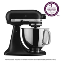 KitchenAid Artisan Series 5-Quart Tilt-Head Stand Mixer - KSM150PSBM|Batteur sur socle à tête inclinable KitchenAid de 5 pintes de la série Artisan - KSM150PSBM|KSM150PM