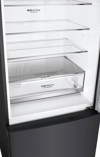 LG 15 Cu. Ft. Counter-Depth Bottom-Freezer Refrigerator - LBNC15231P - Refrigerator in Matte Black