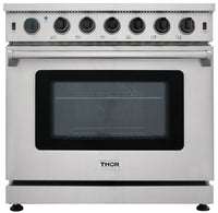 Thor Kitchen 36" 6.0 Cu. Ft. Freestanding Gas Range - LRG3601U-SS|Cuisinière amovible à gaz 36 po Thor Kitchen de 6,0 pi³ – LRG3601U-SS|LRG3601S