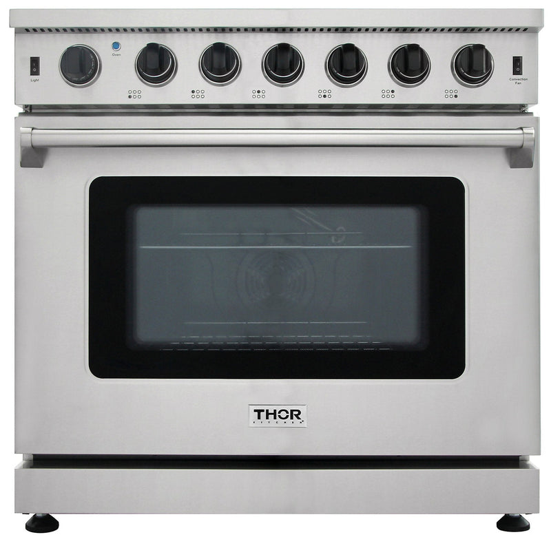 Thor Kitchen 36" 6.0 Cu. Ft. Freestanding Gas Range - LRG3601U-SS|Cuisinière amovible à gaz 36 po Thor Kitchen de 6,0 pi³ – LRG3601U-SS|LRG3601S