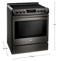 LG 6.3 Cu. Ft. Induction Front-Control Freestanding Range with ProBake Convection and EasyClean – LSE4616BD