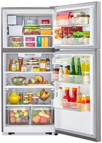 LG 20 Cu. Ft. Top-Freezer Refrigerator - LTCS20020S - Refrigerator in Stainless Steel