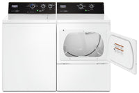 Maytag 4.0 Cu. Ft. Commercial-Grade Washer and 7.4 Cu. Ft. Commercial-Grade Dryer – White - Laundry Set in White