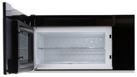 Panasonic 1.9 Cu. Ft. 400 CFM Over-the-Range Genius® Microwave - NN-SG158S - Over-the-Range Microwave in Frameless Smoked Glass and Stainless Steel