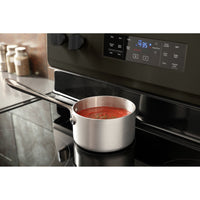 Whirlpool® 5.3 Cu. Ft. Freestanding Electric Range with Fan Convection Cooking - Electric Range in Black Stainless Steel