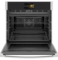 GE Profile 30" 5.0 Cu. Ft. Smart Convection Single Wall Oven with Air Fry - PTS7000SNSS - Electric Wall Oven in Stainless Steel