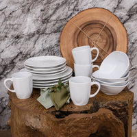 Ryo 16-Piece Dinnerware Set - White | Service de vaisselle Ryo 16 pièces - blanc | D87EW3AE