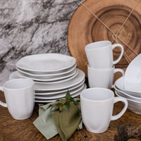 Ryo 16-Piece Dinnerware Set - White | Service de vaisselle Ryo 16 pièces - blanc | D87EW3AE