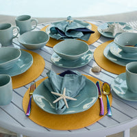 Ryo 16-Piece Dinnerware Set - Aqua | Service de vaisselle Ryo 16 pièces - turquoise | D87EDRGY