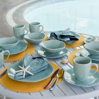 Ryo 16-Piece Dinnerware Set - Aqua | Service de vaisselle Ryo 16 pièces - turquoise | D87EDRGY