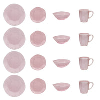 Ryo 16-Piece Dinnerware Set - Pink | Service de vaisselle Ryo 16 pièces - rose | D87EKUZE